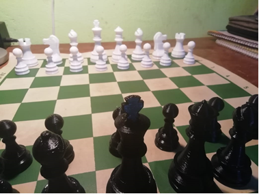 Piezas de ajedrez hechas con impresora 3D